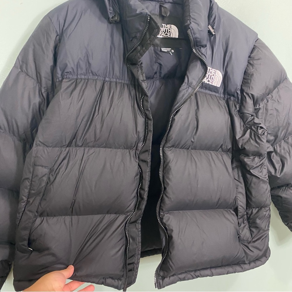 The North Face 1996 Retro Nuptse Jacket Black‎ Puffer 700 XXL Womens FLAWED - Picture 3 of 8